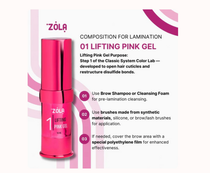 Zola - Color Lab Brow & Lash Lamination - Pink Lifting Gel (Step 1)