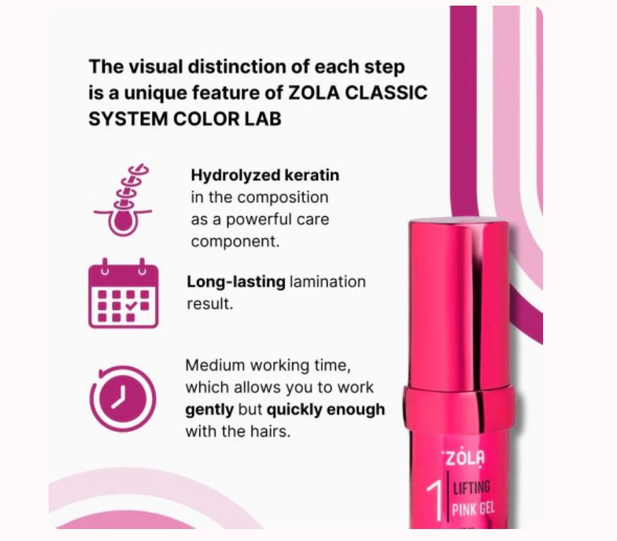Zola - Color Lab Brow & Lash Lamination - Pink Lifting Gel (Step 1)