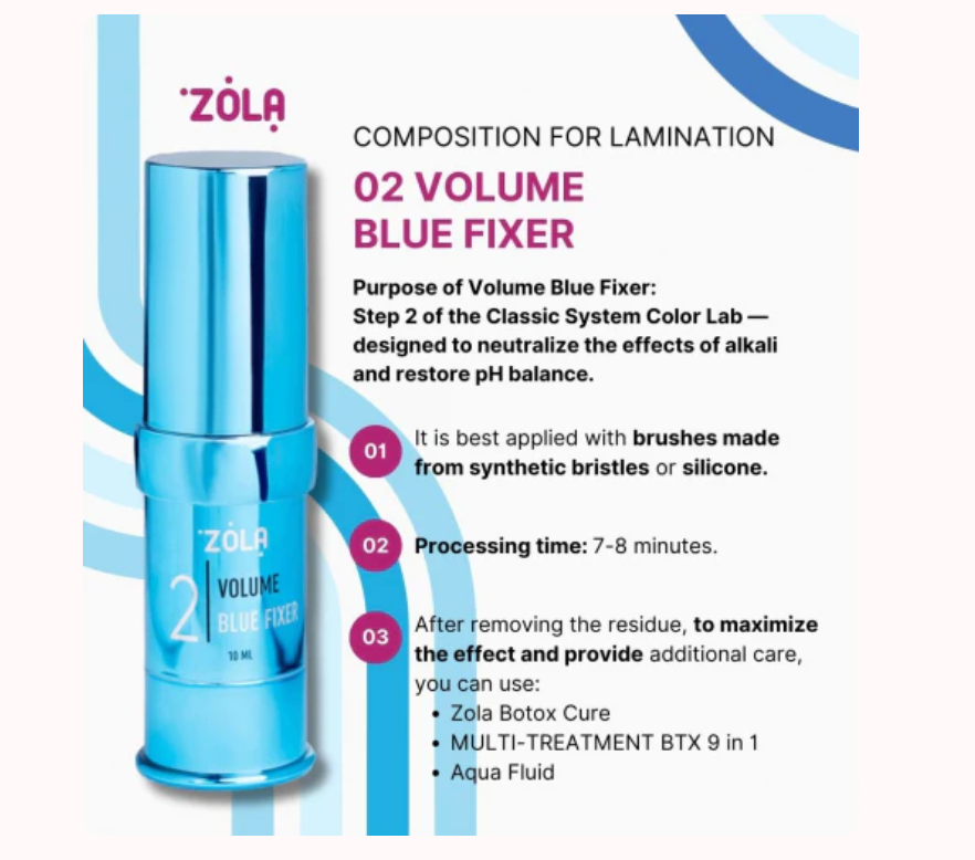 Zola - Color Lab Brow & Lash Lamination - Blue Fixing Gel (Step 2)
