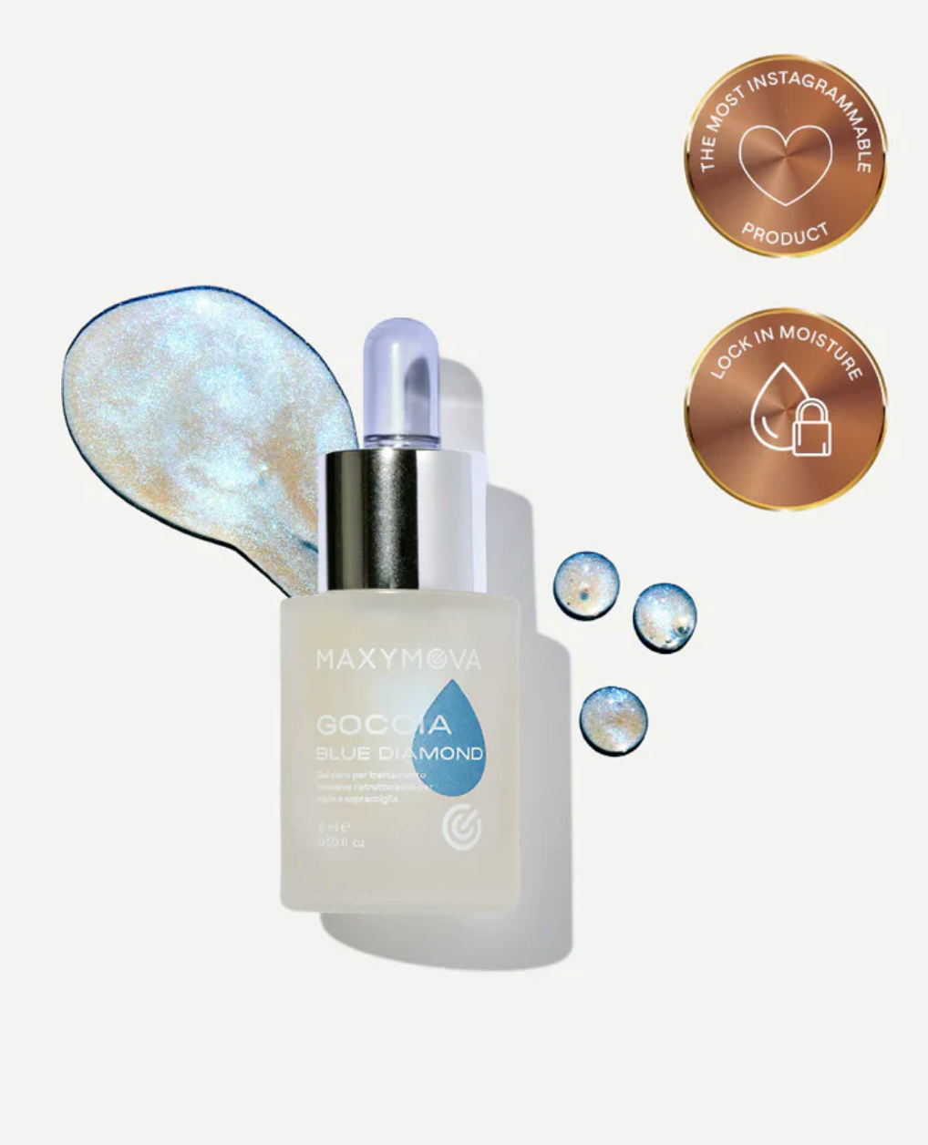 Maxymova - Blue Goccia Restructuring Lash & Brow Treatment Serum (15ml Bottle)